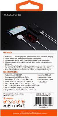 Xssive Magnetische Powerbank incl. Kabel 10.000mAh XS-PB29W - Wit