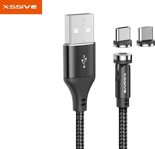 Xssive Magnetic USB Cable for Type-C &amp; Micro XSS-MCS01