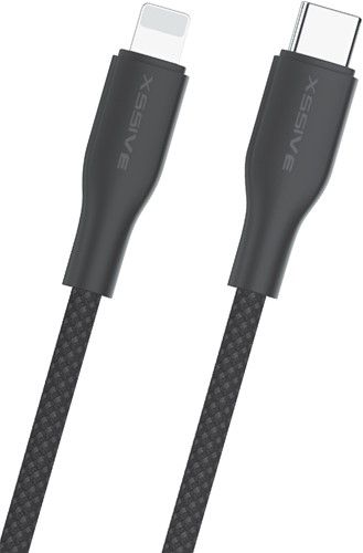 Xssive TPE Braided Cable 27W USB-C to 8-Pin 30cm XSS-TPEBR30CL - Zwart