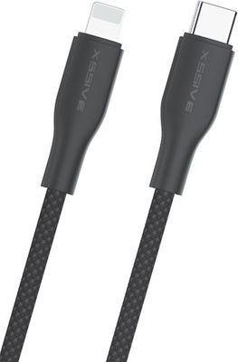 Xssive TPE Braided Cable 27W USB-C to 8-Pin 30cm XSS-TPEBR30CL - Zwart