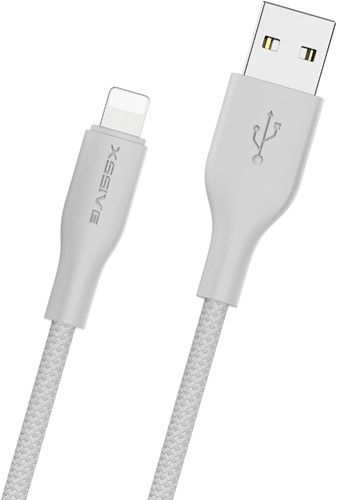 Xssive TPE Braided Cable for iPhone 30cm XSS-TPEBR30L - White