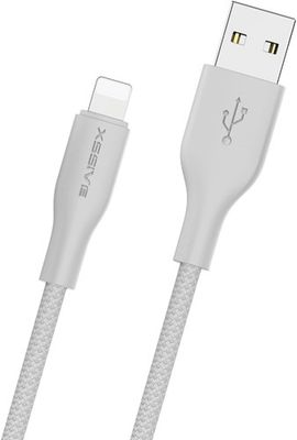 Xssive TPE Braided Cable for iPhone 30cm XSS-TPEBR30L - White