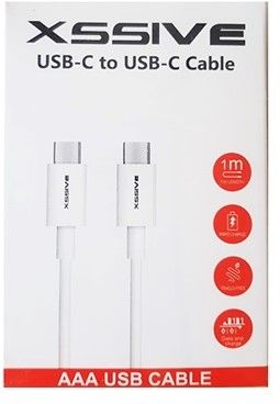 Xssive Type-C to Type-C Cable 1m XSS-PVC100CC -White