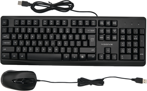 Xssive XSS-KMSET2 WIRED Keyboard &amp; Mouse Combo QWERTY