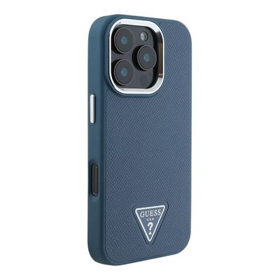 Guess iPhone 16 Pro Max Case | PU Leather with Triangle Logo | Phonecase.nl