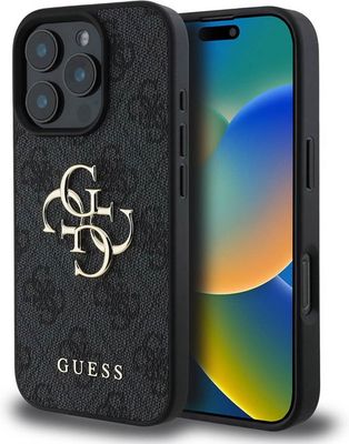 Guess iPhone 16 Pro Case | Blue Hardcase 4G Big Logo | Phonecase.nl
