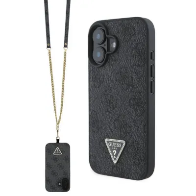 Guess Hardcase PU-Quilted with Metal Logo Black for iPhone 16 Plus | Phonecase.nl