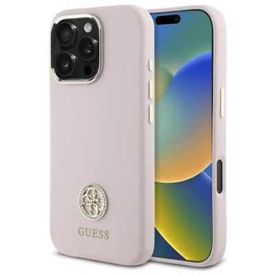 Guess Hardcase for iPhone 16 Pro in Pink | Luxury Design &amp; Optimal Protection | Phonecase.nl