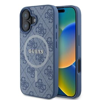 Guess iPhone 16 Plus blue hardcase 4G Ring Classic Logo MagSafe