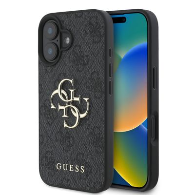 Guess iPhone 16 Case | Hardcase 4G PU Big Logo | Phonecase.nl