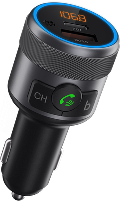 Xssive 24W PD Fast Charging Wireless FM Carkit+ Music Player XSS-FM13