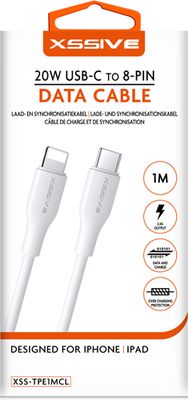 Xssive TPE Series 20W Type-C to 8 Pin Cable 1m XSS-TPE1MCL - White