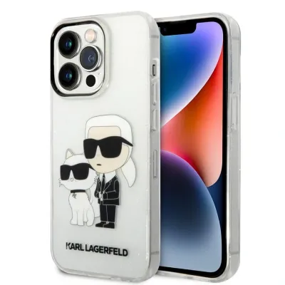 Karl Lagerfeld iPhone 14 Pro Max Back Cover Case - White | Phonecase.nl