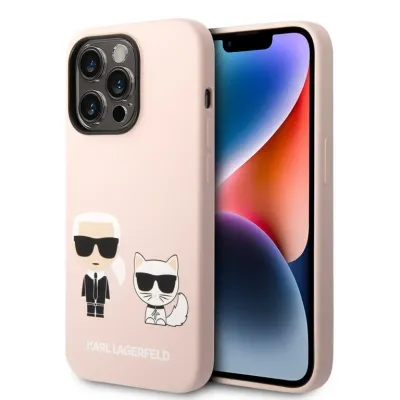 Karl Lagerfeld iPhone 14 Pro Back Cover Case - Pink | Phonecase.nl