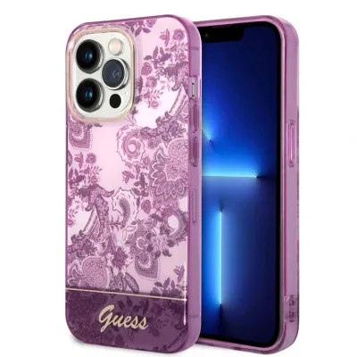 Guess iPhone 14 Pro Hardcase Back Cover - Porcelain Collection | Phonecase.nl