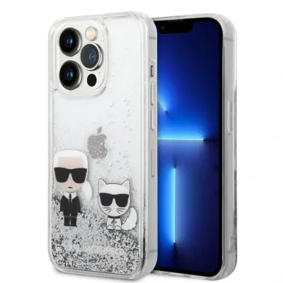 Karl Lagerfeld iPhone 14 Pro Liquid Glitter Back Cover | Phonecase.nl