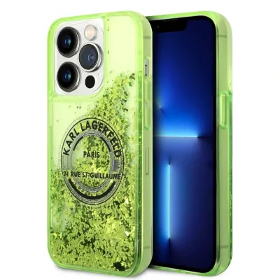 Karl Lagerfeld iPhone 14 Pro Back Cover Liquid Glitter | Phonecase.nl