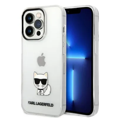 Karl Lagerfeld iPhone 14 Pro TPU Backcover - Choupette - Transparent