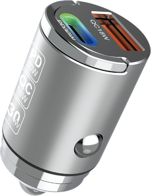 Xssive 30W PD+QC3.0 Snelle Autolader XSS-CC43 - Grijs