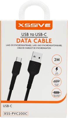 Xssive USB Cable Type-C 2m XSS-PVC200C - Zwart