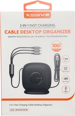 Xssive 3in1 Desktop Fast Charging Cable XSS-3IN1DESK1B