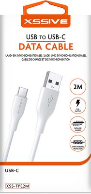 Xssive TPE Series USB to Type-C Cable 2m XSS-TPE2M USB-C - White