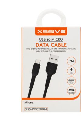 Xssive Micro USB Cable 2m XSS-PVC200M - Black