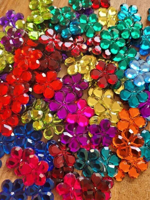 Bauspiel Pierres brillantes Fleurs 120 pièces