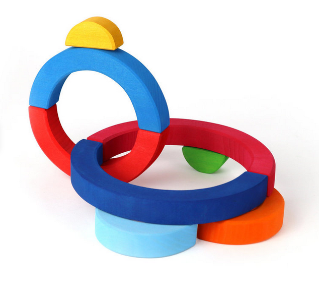 Duo arc-en-ciel Bauspiel - 8 pièces