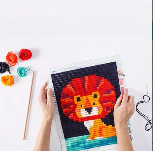 SOZO Borduurset Wallart Leeuw
