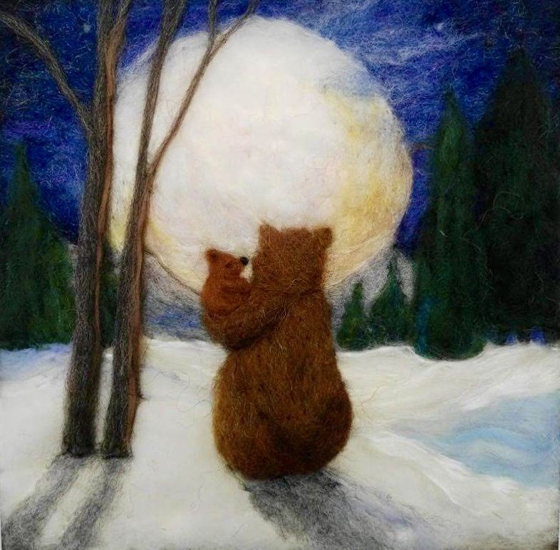 Carte à insérer pour Lampe Au fil des Saisons - Illustratrice A. Galland - Good night little one