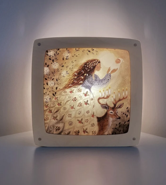 Carte à insérer pour la Lampe Au fil des Saisons - Illustratrice Bijdehansje - Christmas Miracle
