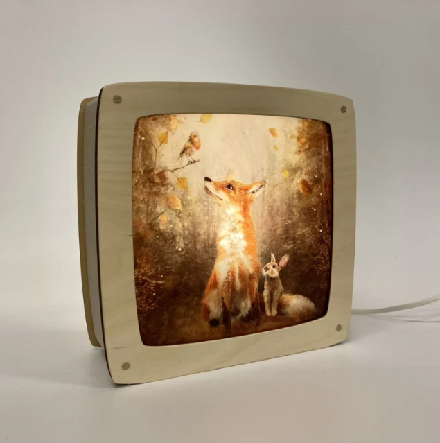 Carte à insérer pour Lampe Au fil des Saisons - Illustratrice Esther Iris - Ready for Fall