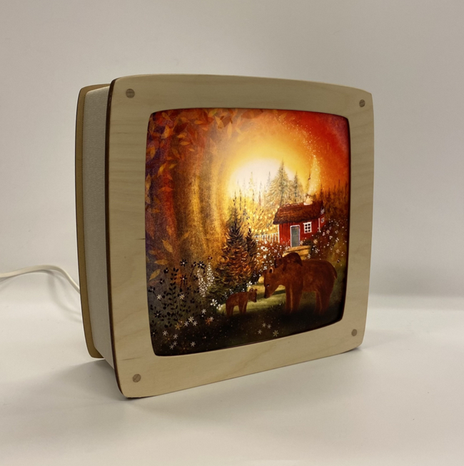 Carte à insérer pour Lampe Au fil des Saisons - Illustratrice Bijdehansje - Wild Sunset