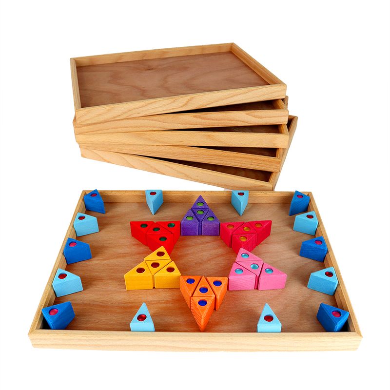 Bauspiel Plateau en bois pour jeu de construction ou jeu sensoriel
