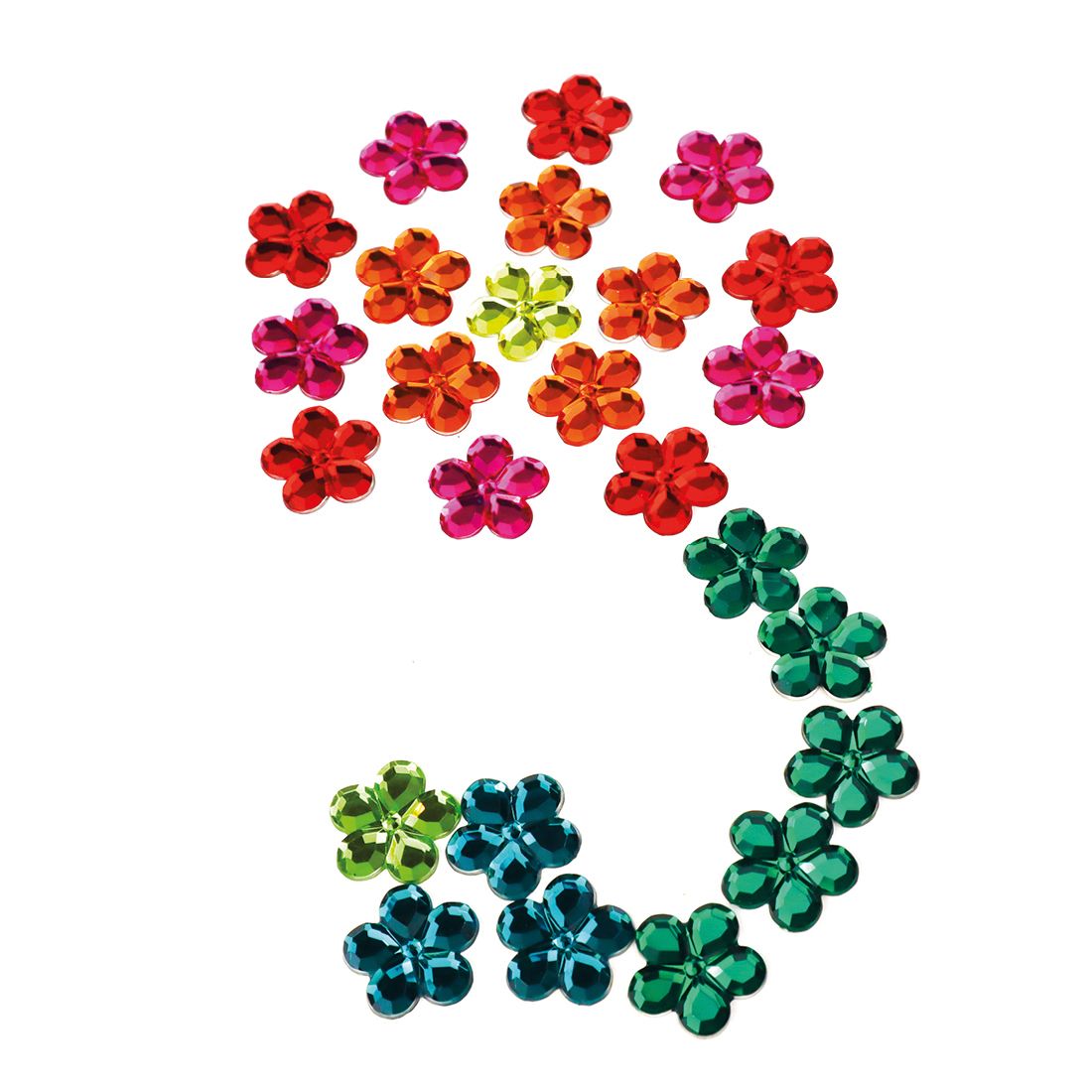 Bauspiel Pierres brillantes Fleurs 60 pièces