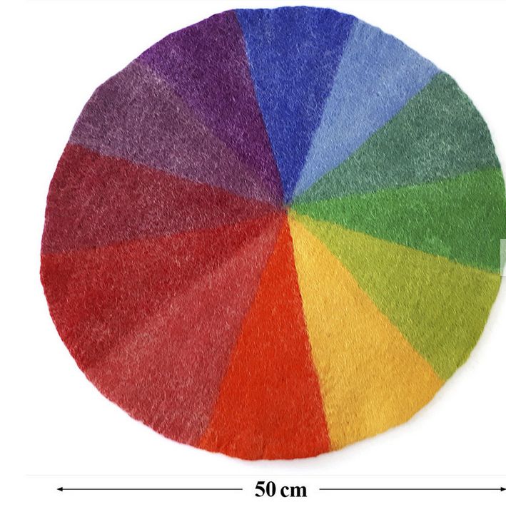 Tapis en laine feutrée diamètre 50cm Bauspiel