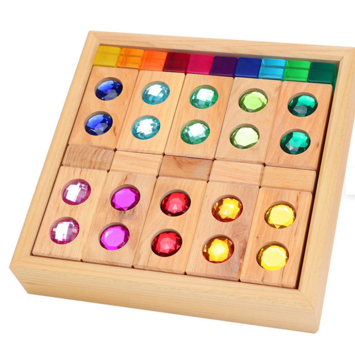 Route des couleurs + cubes translucides Bauspiel