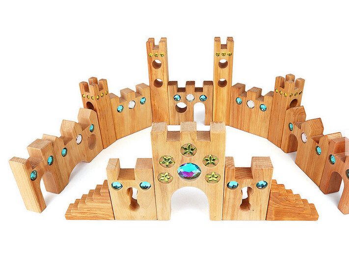 Château de Contes de fée en bois - 16 pièces Bauspiel