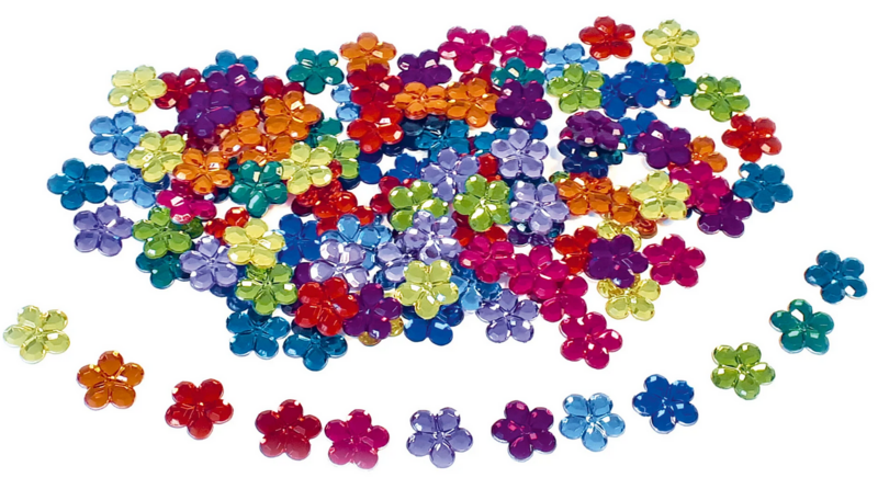 Bauspiel Pierres brillantes Fleurs 120 pièces