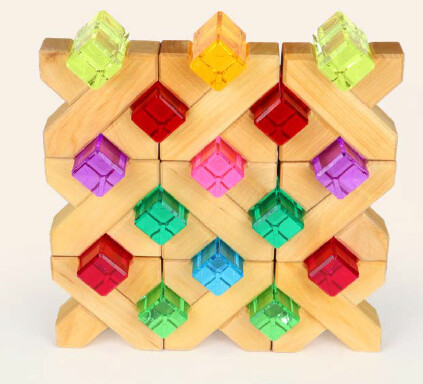 BAUSPIEL Grands blocks translucides - 24 pièces