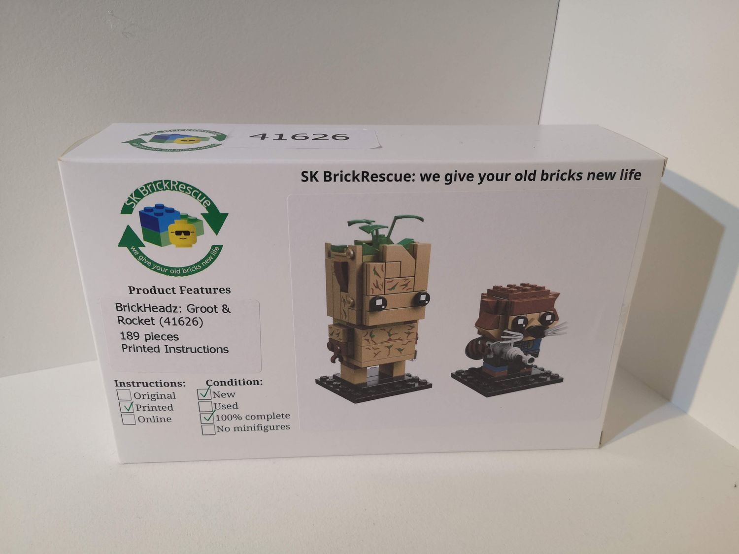 LEGO BrickHeadz Groot Rocket 41626 NEW