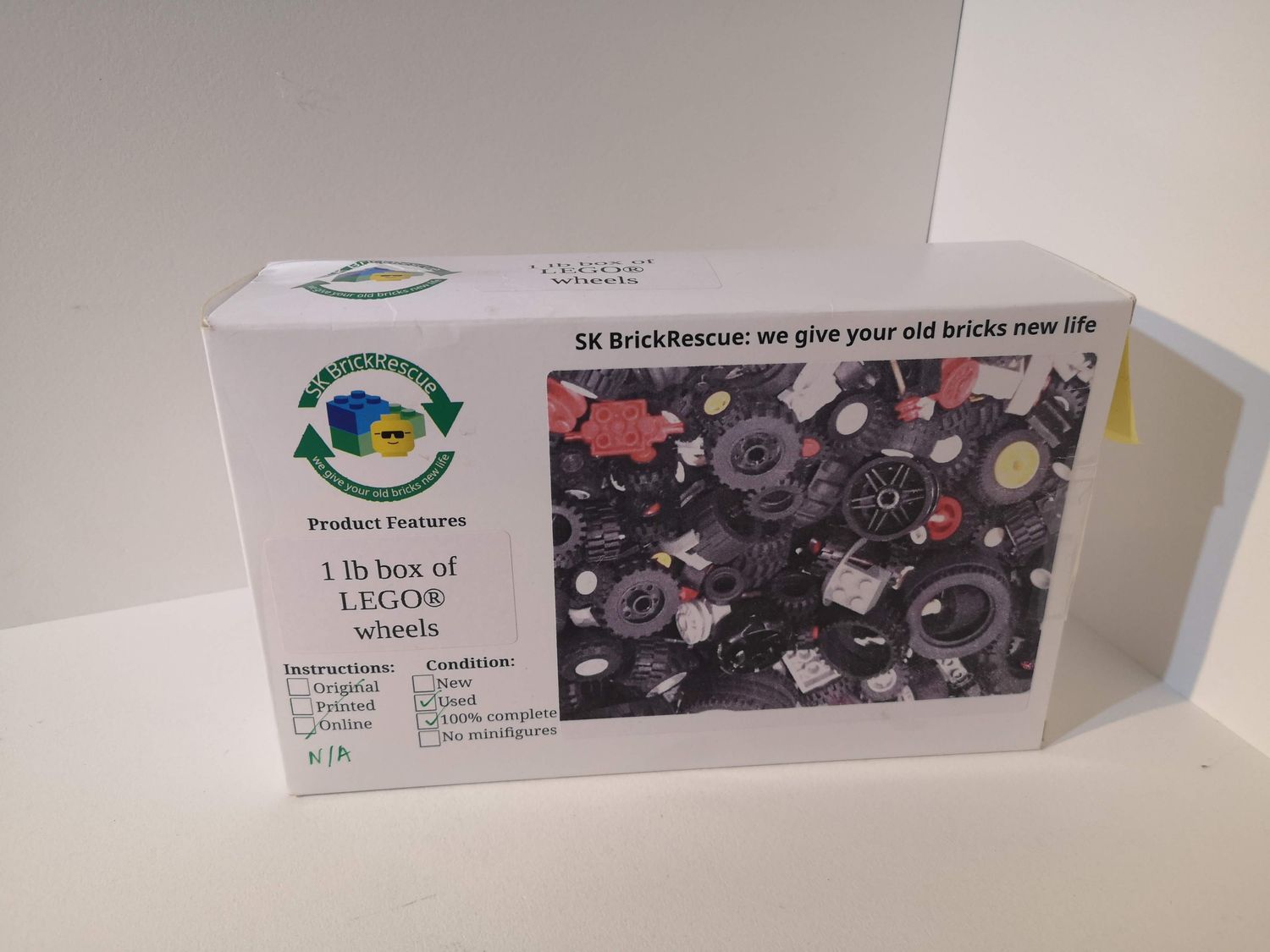 LEGO® wheels and tires - 1 lb assorted box - USED