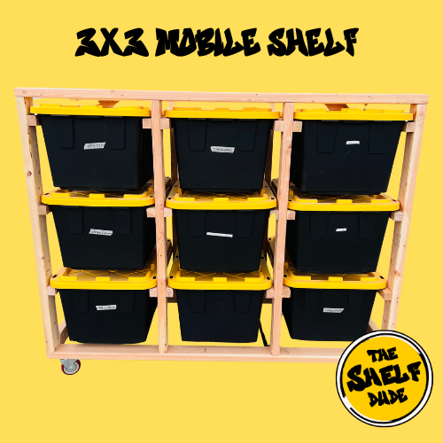 3x3 Mobile Storage Shelf