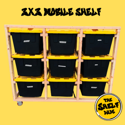 3x3 Mobile Storage Shelf Kit
