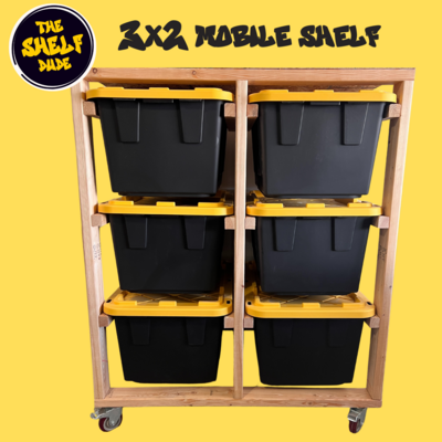 3x2 Mobile Storage Shelf Kit