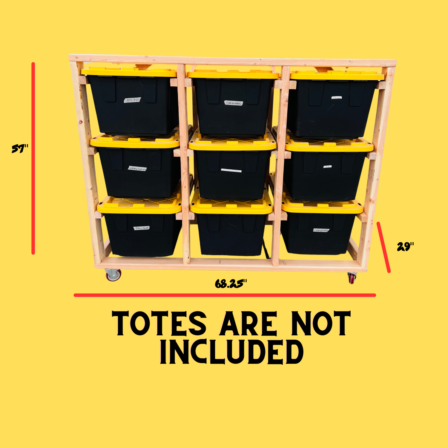 3x3 Mobile Storage Shelf