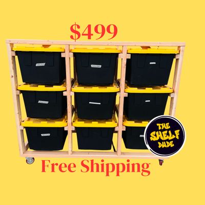 3x3 Mobile Storage Shelf Kit