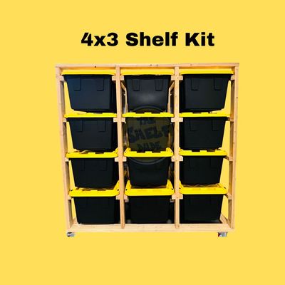 4 high x 3 wide Mobile Storage Shelf Kit