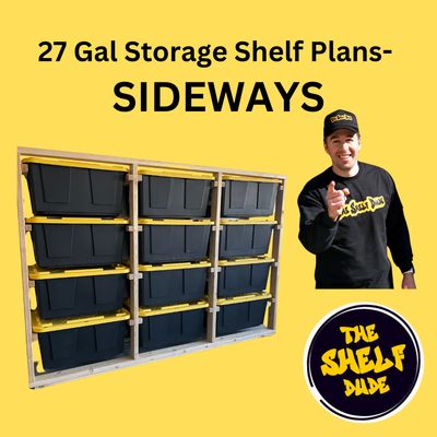 27 Gal Storage Shelf Plans-SIDEWAYS